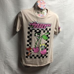Cartoon Network Powerpuff Girls Shirt – Extra Small – Tan Cherry Design